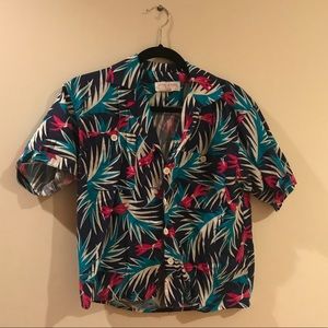 dOPE 90s tropical button up Hawaiian shirt